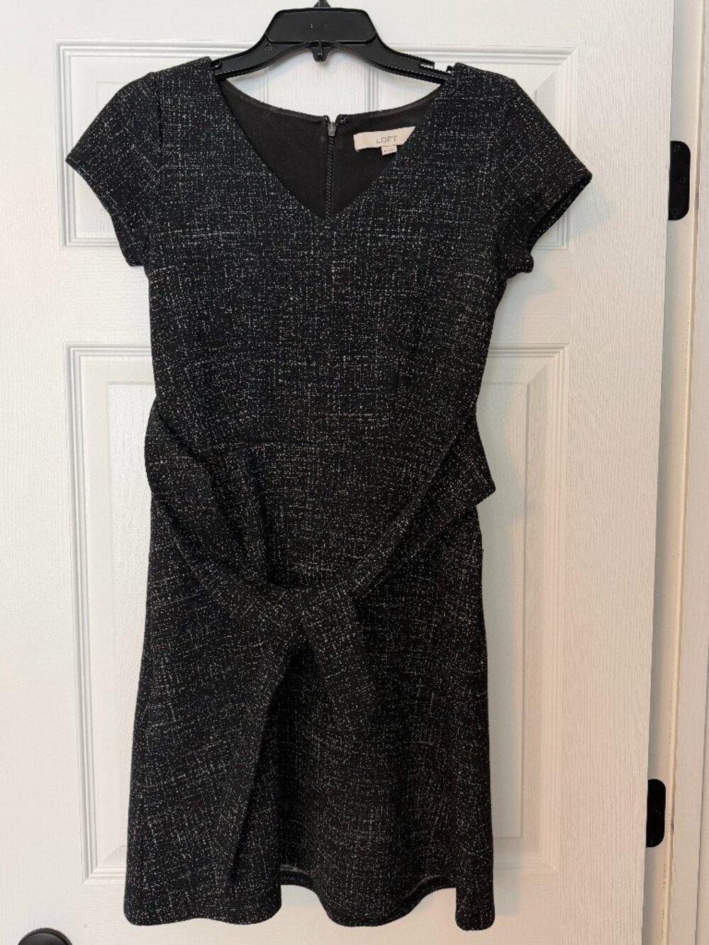 Loft Speckled Black Dress